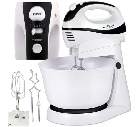 Virtuvinis robotas mikseris su sukamu dubeniu Adler AD4206 550W Turbo