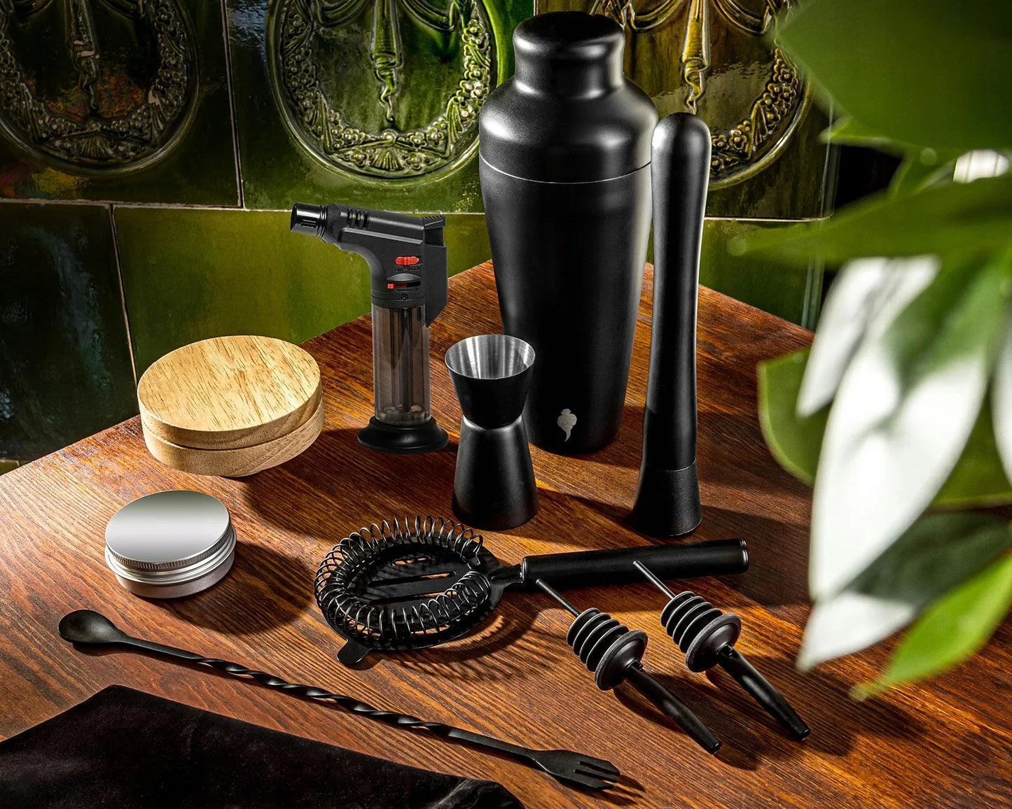 Viskio rūkymo baro rinkinys DELUXE 2 viename