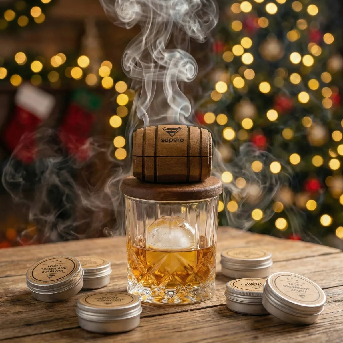 Viskio rūkymo rinkinys „Premium Smoker“ dovanų rinkinys jam