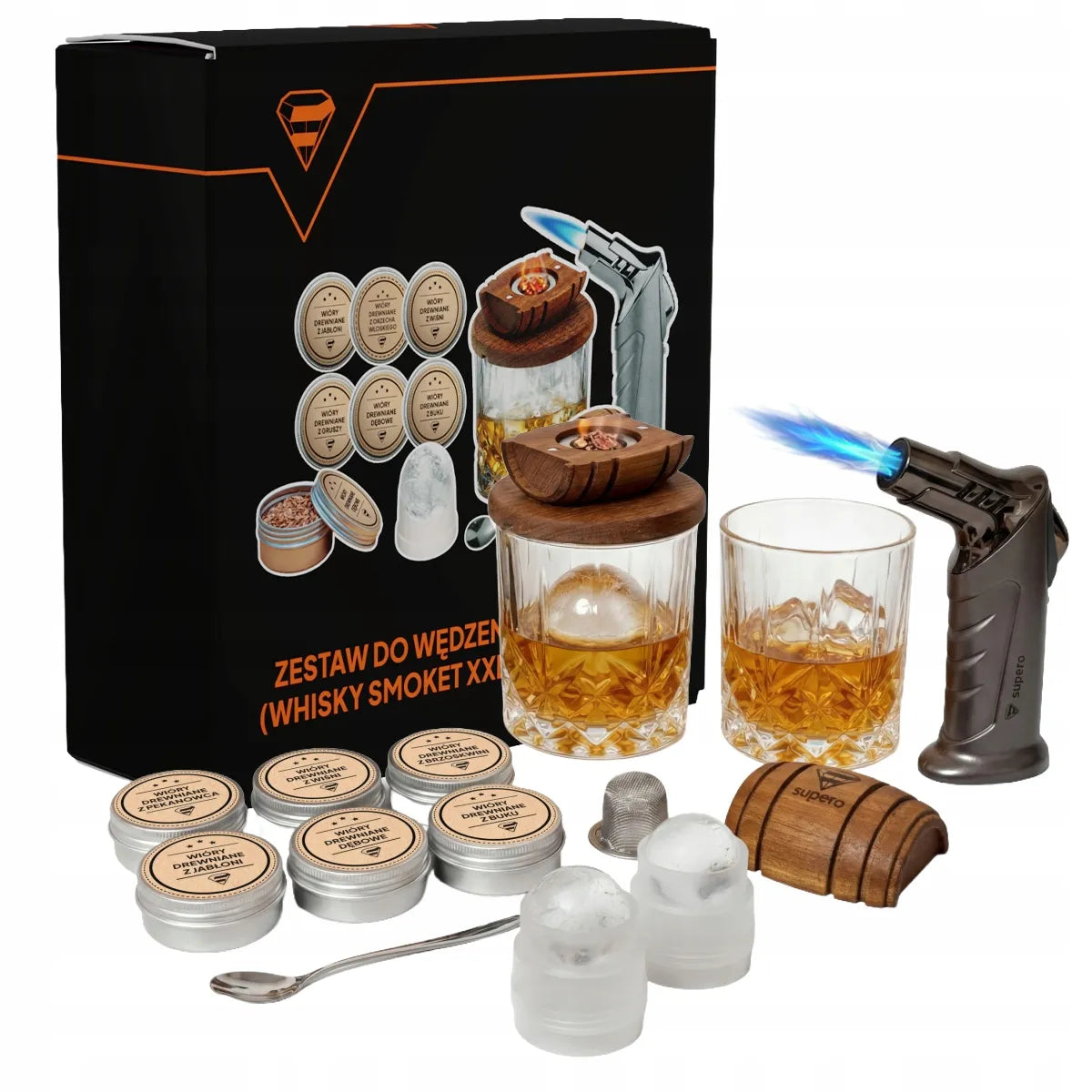 Viskio rūkymo rinkinys „Premium Smoker“ dovanų rinkinys jam