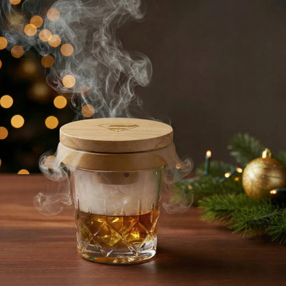 Viskio rūkymo rinkinys „Smoker“, elegantiškas, su ledo forma, dovana gimtadieniui