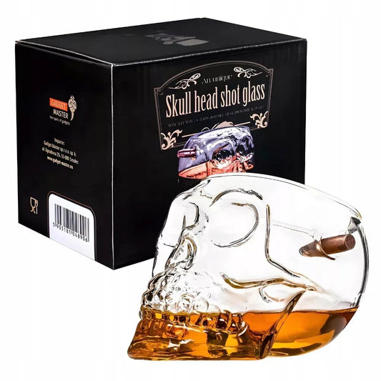 Viskio stiklinė su kauke ir kulka 340ml dovana jam