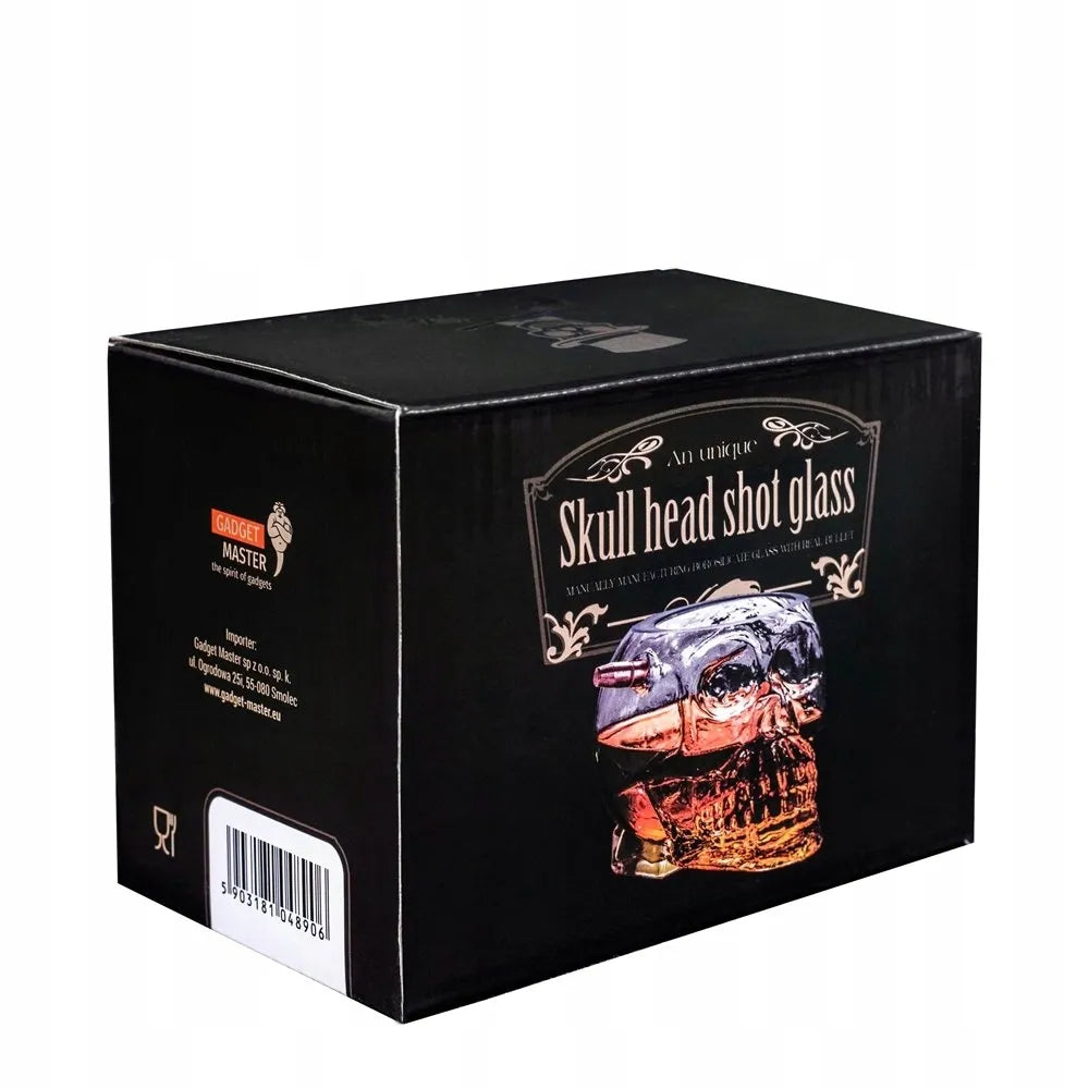 Viskio stiklinė su kauke ir kulka 340ml dovana jam