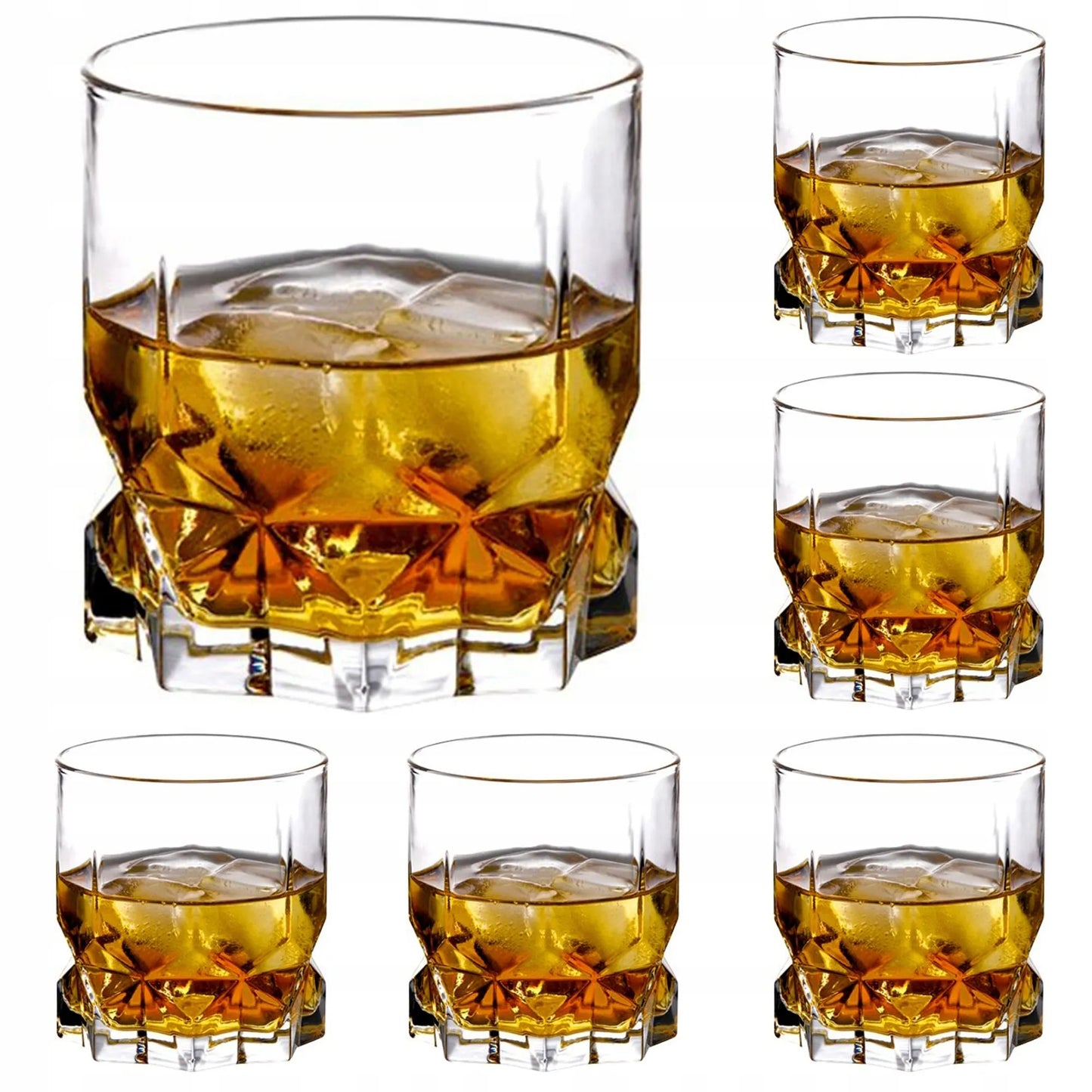 Viskio stiklinės LUXITO DIAMANT 325 ml, 6 vnt.