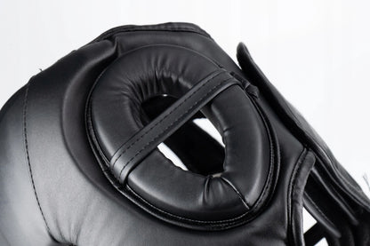 VOBO juodas bokso šalmas – sparingams ir treniruotėms, kikboksui bei Muay Thai, L dydis