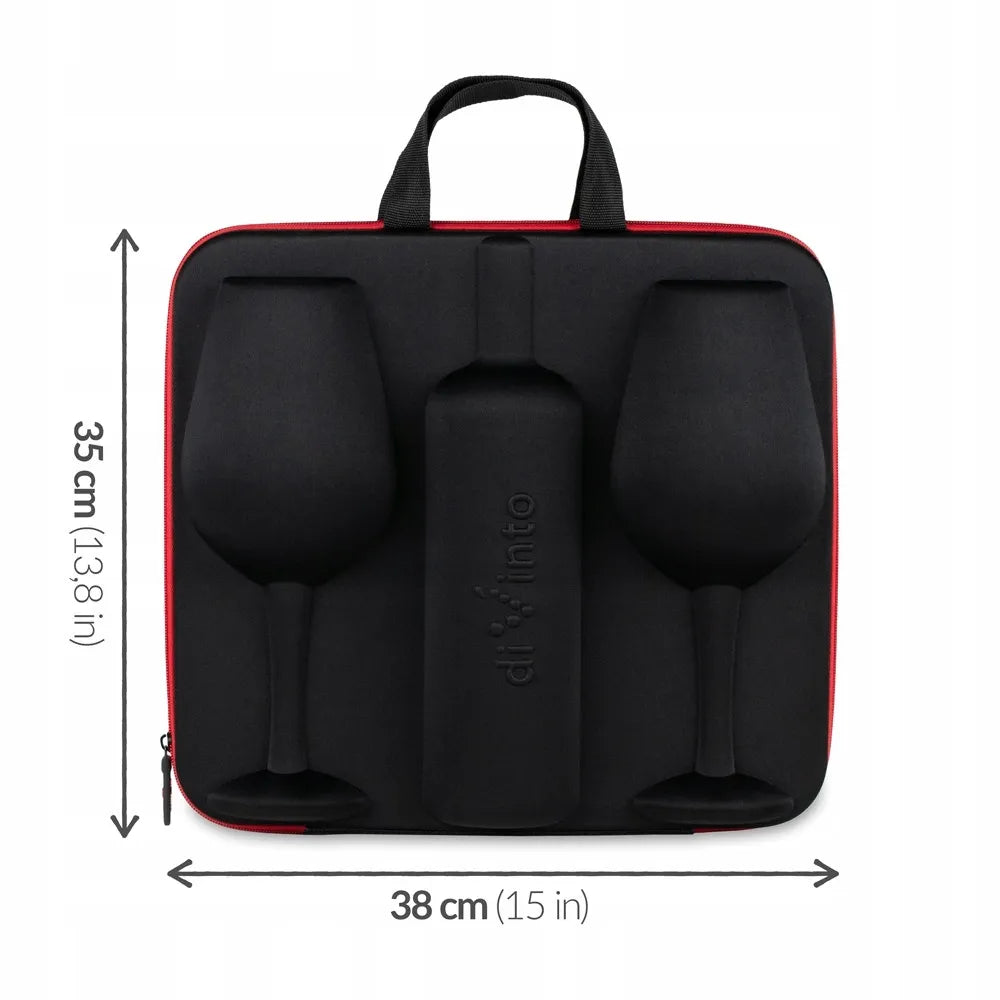 Vyno taurės dėkle 750 ml Black Dovanų rinkinys