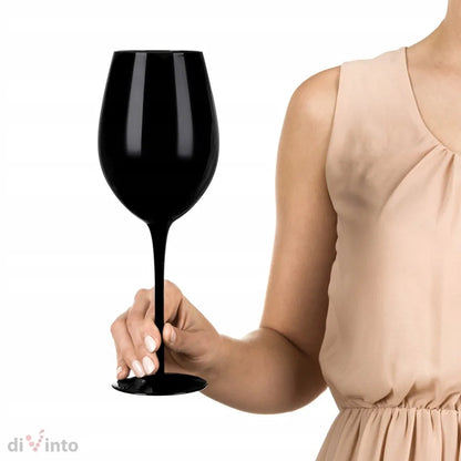 Vyno taurės dėkle 750 ml Black Dovanų rinkinys