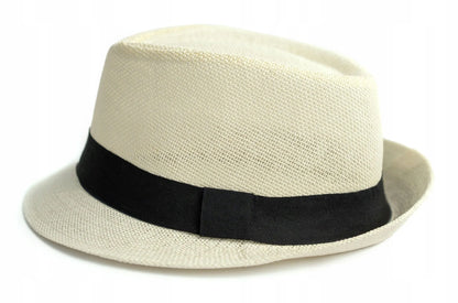 Vyriška ir moteriška šiaudinė „bucket hat“ tipo kepurė, vasarinė, paplūdimio, lengva, smėlio spalvos 2676