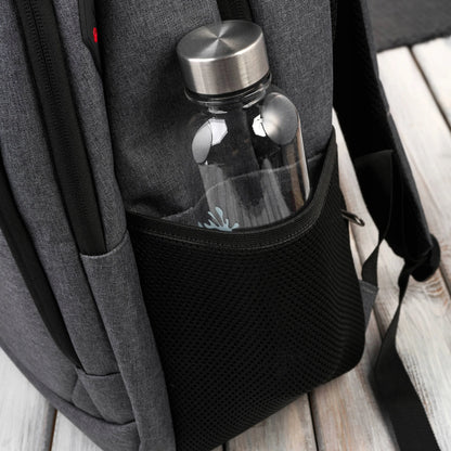 Vyriška vandeniui atspari pilka kuprinė nešiojamajam kompiuteriui, kelionėms ir biurui, Paolo Peruzzi