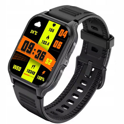 Vyriškas išmanusis laikrodis Smartwatch Pro, 300 mAh, Bluetooth skambučiai, lenkiškas meniu + ekrano plėvelė