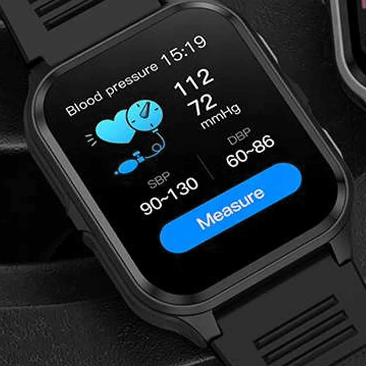 Vyriškas išmanusis laikrodis Smartwatch Pro, 300 mAh, Bluetooth skambučiai, lenkiškas meniu + ekrano plėvelė