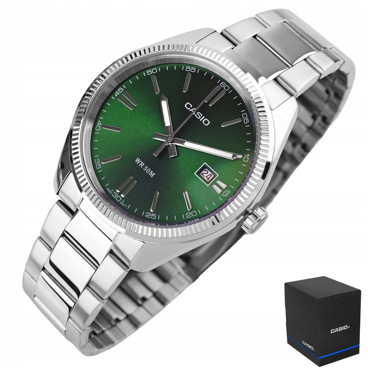 Vyriškas laikrodis CASIO MTP-1302PD-3AV su datos rodymu, klasikinis, su dėžute