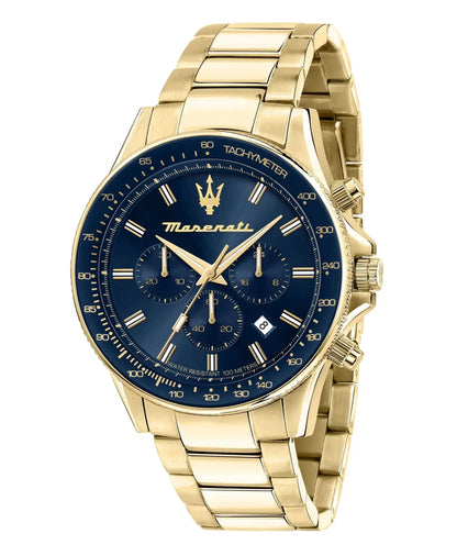 Vyriškas laikrodis „Maserati Sfida R8873640008“, auksinis, originalus, su dėžute