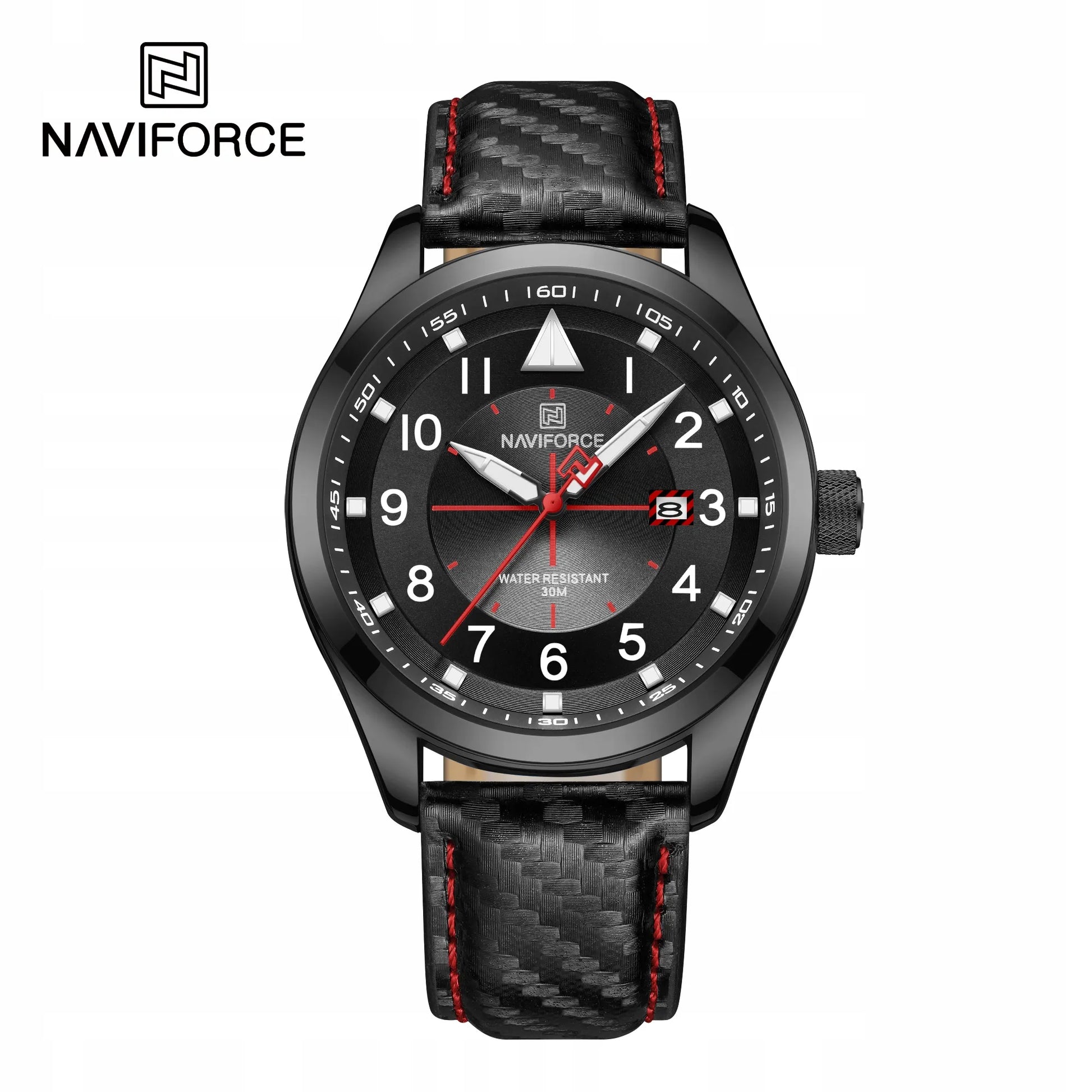 Vyriškas laikrodis Naviforce Pilot elegantiškas odinis dirželis datos rodymas Neobrite