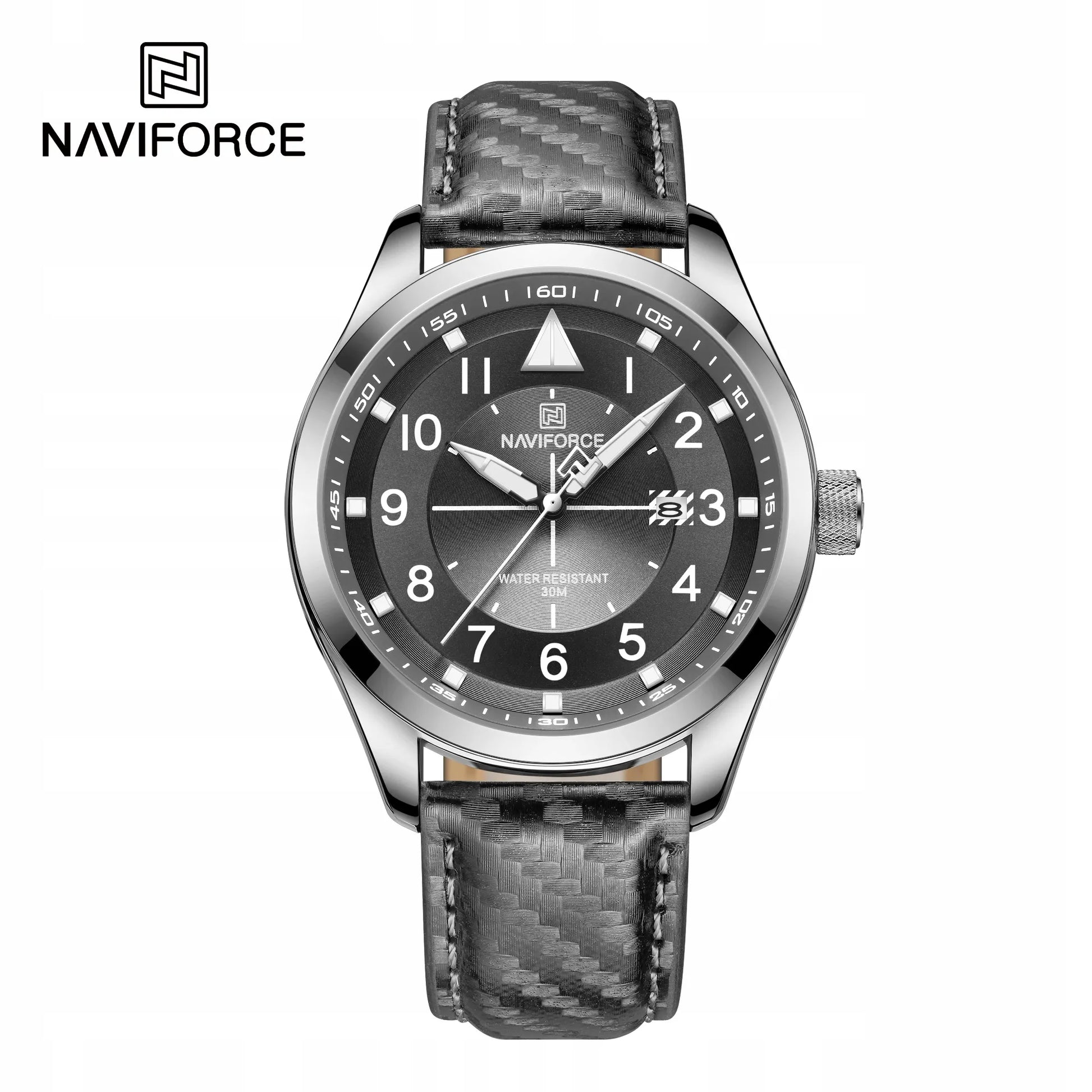 Vyriškas laikrodis Naviforce Pilot elegantiškas odinis dirželis datos rodymas Neobrite