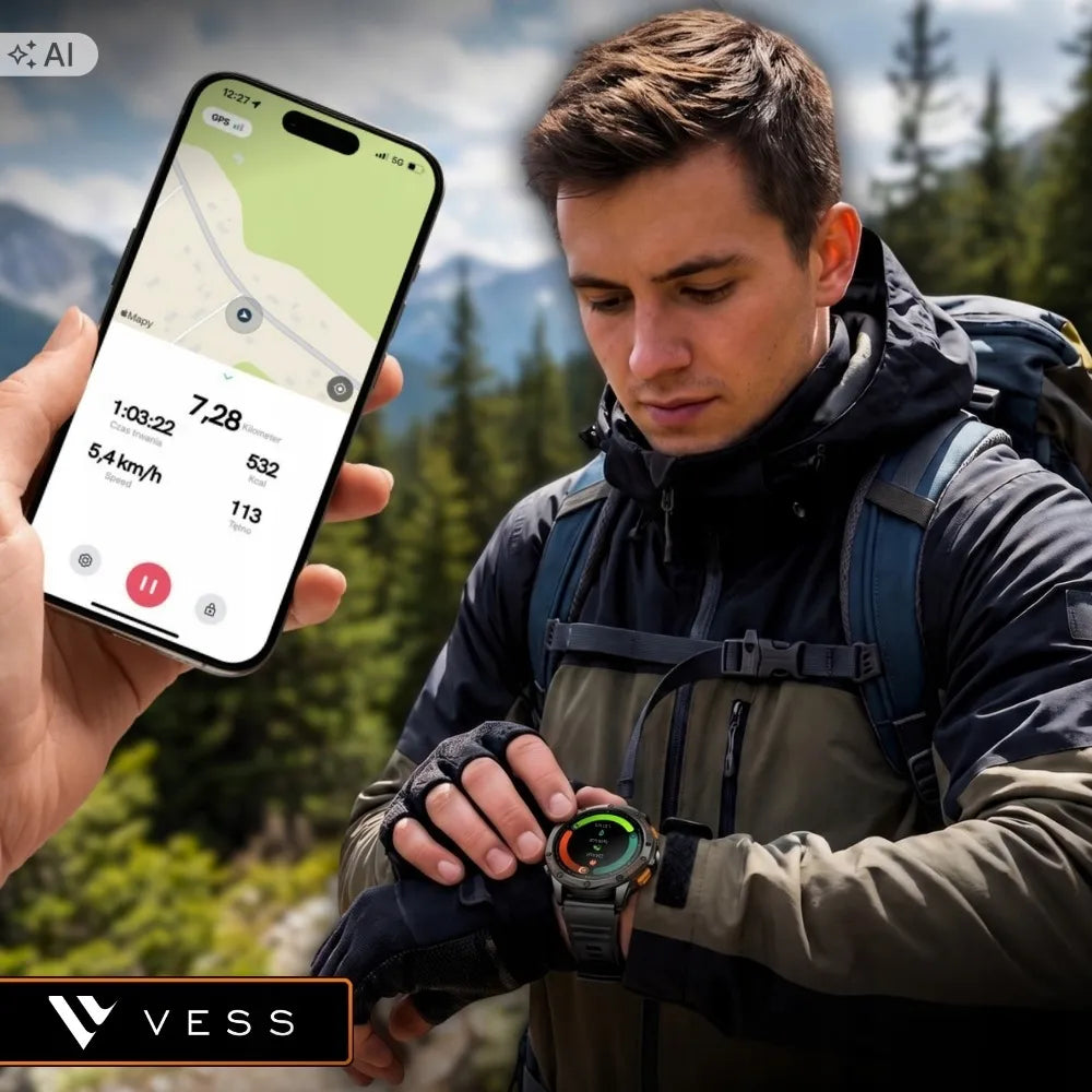 Vyrų išmanusis laikrodis Vess K67 su GPS, skambučiais ir sporto režimais
