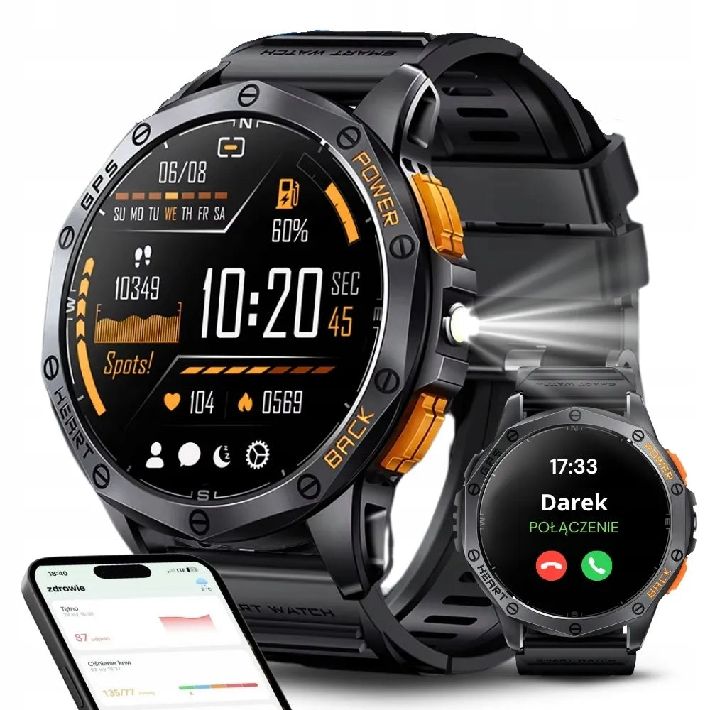 Vyrų išmanusis laikrodis Vess K67 su GPS, skambučiais ir sporto režimais