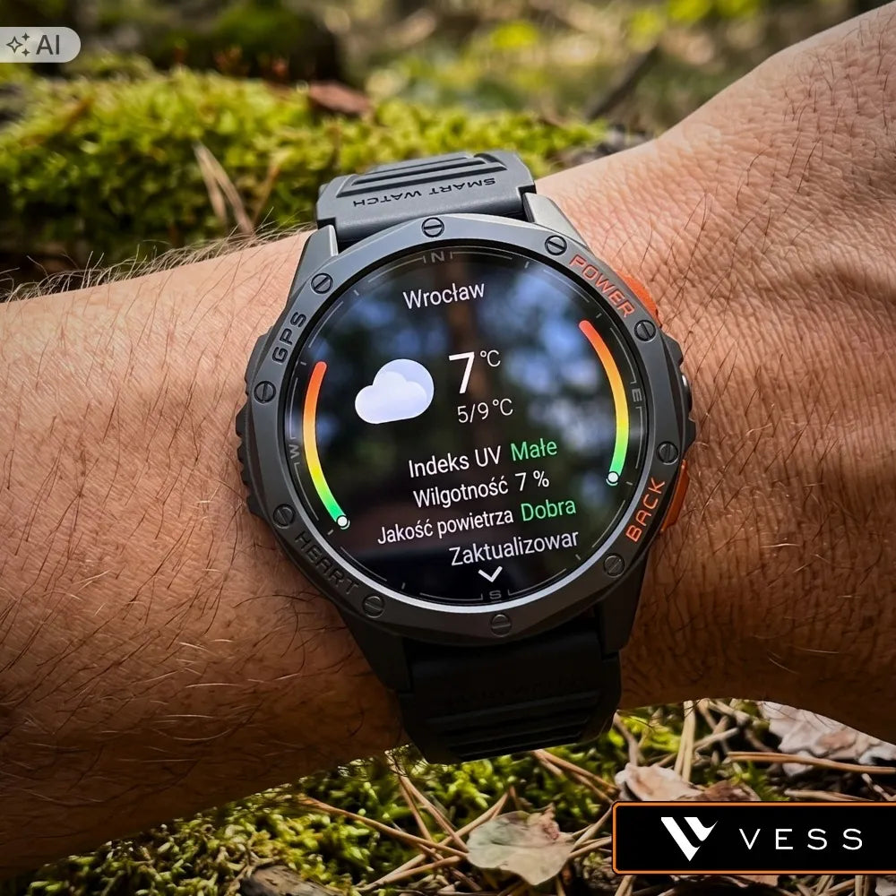 Vyrų išmanusis laikrodis Vess K67 su GPS, skambučiais ir sporto režimais