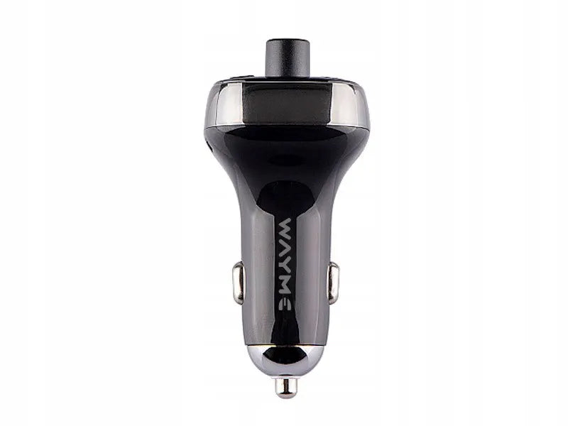 WAYME FM siųstuvas 12/24V su USB-C PD QC4.0+ Auto-ID, voltmetru ir laisvų rankų įranga