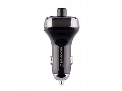 WAYME FM siųstuvas 12/24V su USB-C PD QC4.0+ Auto-ID, voltmetru ir laisvų rankų įranga
