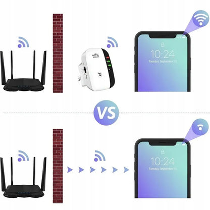 Wi-Fi signalo stiprintuvas 300 Mbps WPS diapazono plėtiklis Plug & Play