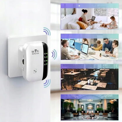 Wi-Fi signalo stiprintuvas 300 Mbps WPS diapazono plėtiklis Plug & Play