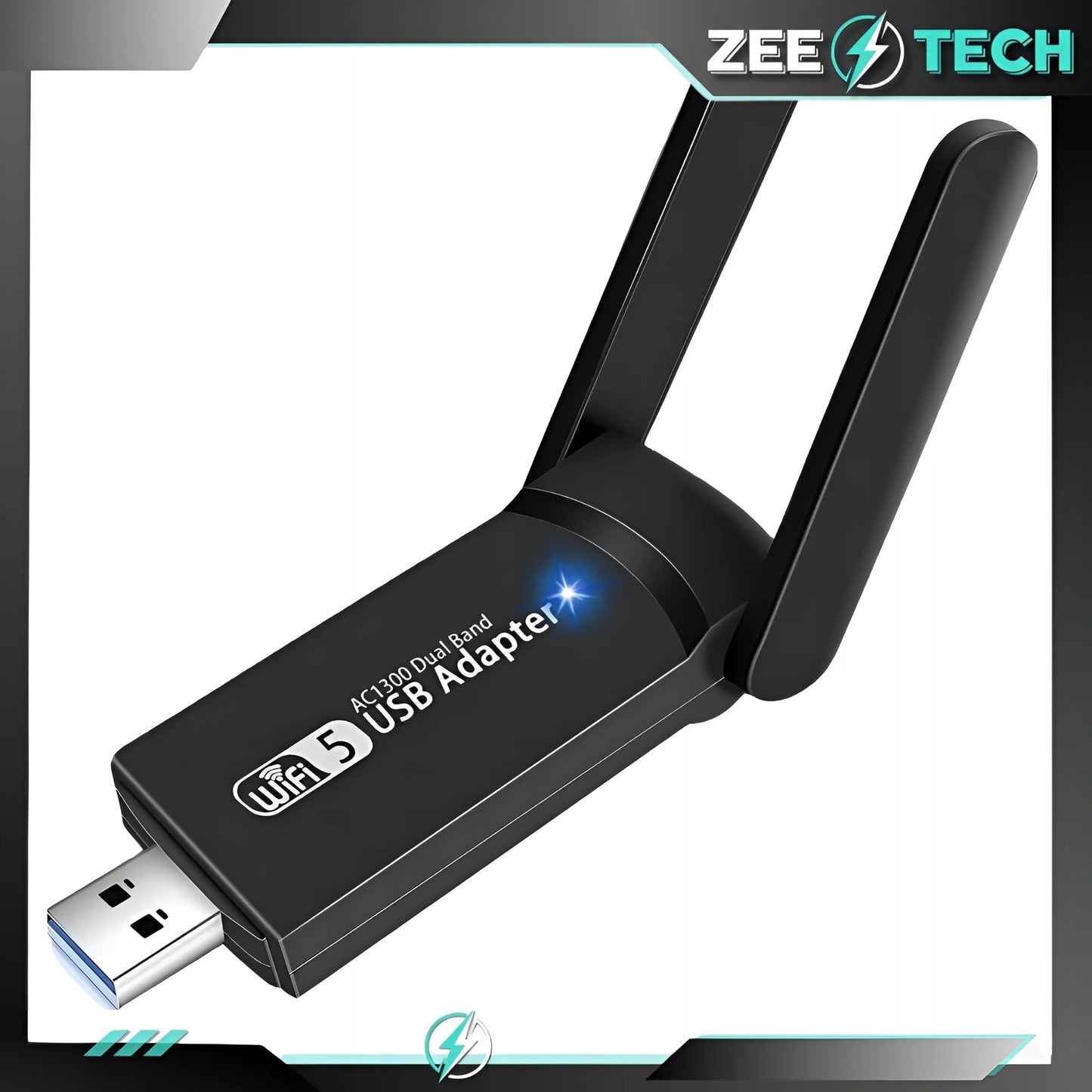 Wi-Fi tinklo plokštės adapteris USB 3.0 1300 Mbps 5 GHz 2 režimai AP