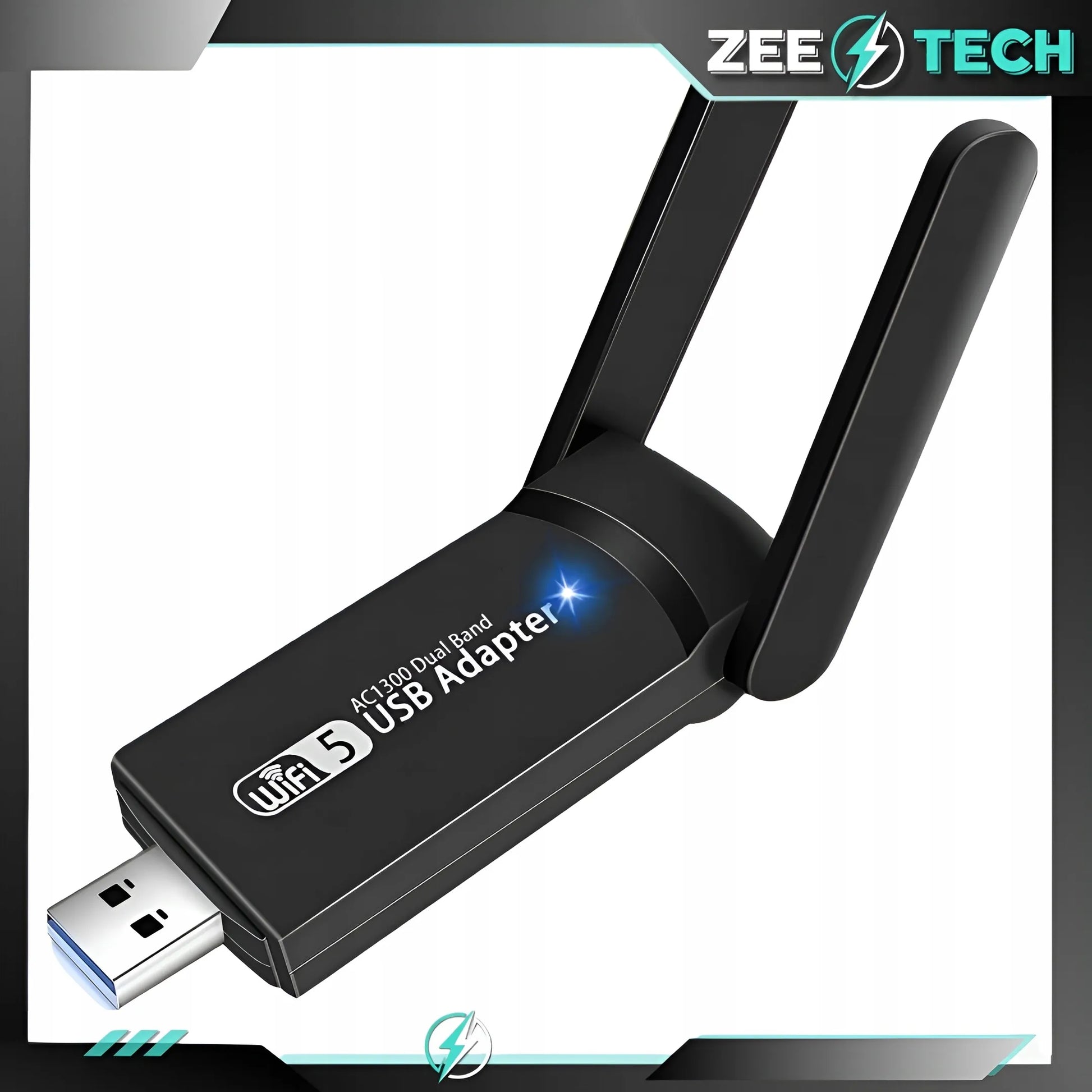 Wi-Fi tinklo plokštės adapteris USB 3.0 1300 Mbps 5 GHz 2 režimai AP