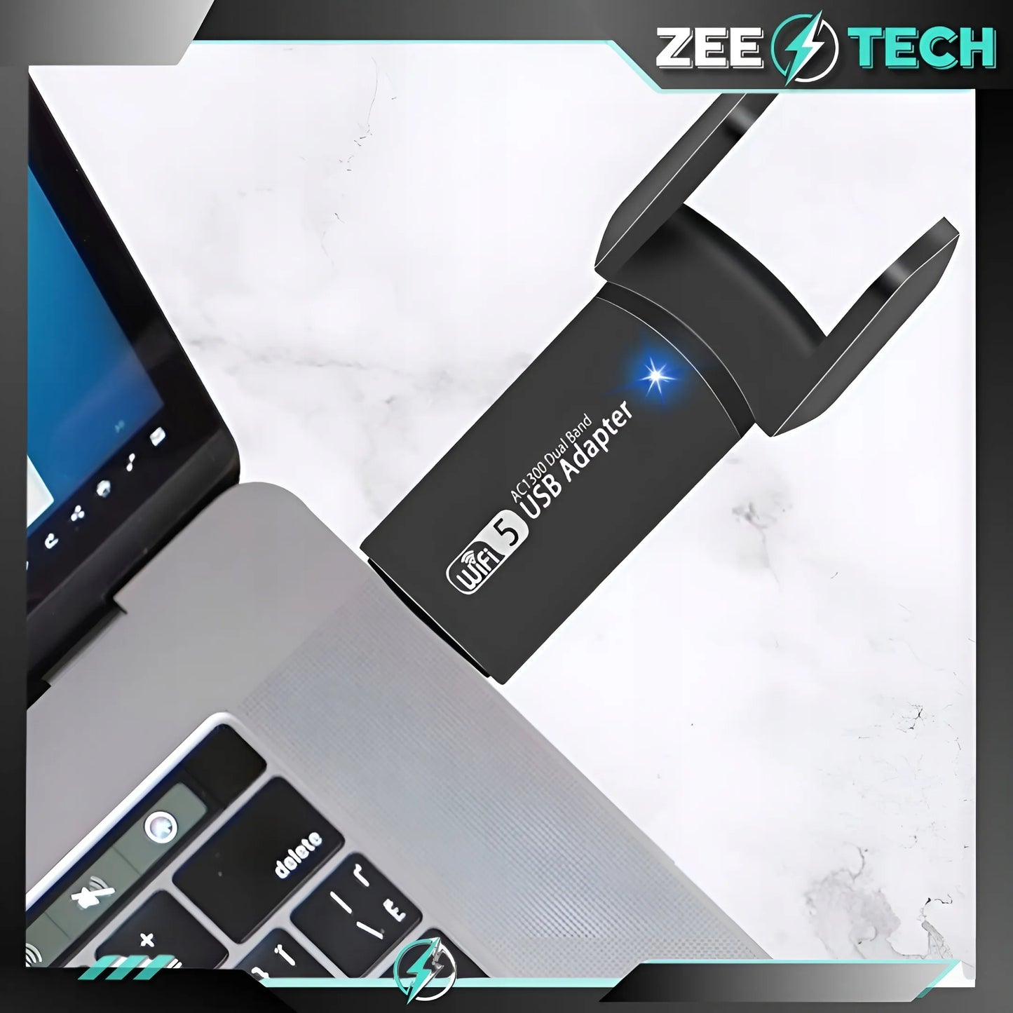 Wi-Fi tinklo plokštės adapteris USB 3.0 1300 Mbps 5 GHz 2 režimai AP