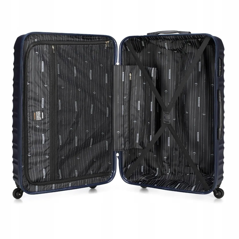 WITTCHEN didelis kietas lagaminas ABS 56-3A-313-91 96 l tamsiai mėlynas