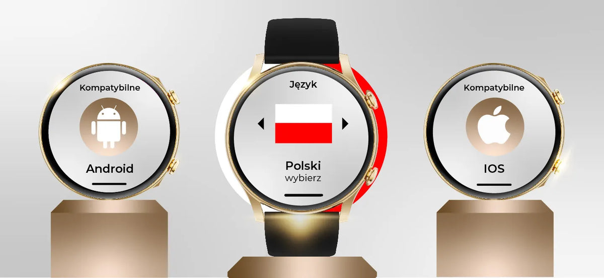 WonderWatch Mi7 Real Gold auksinės spalvos išmanusis laikrodis