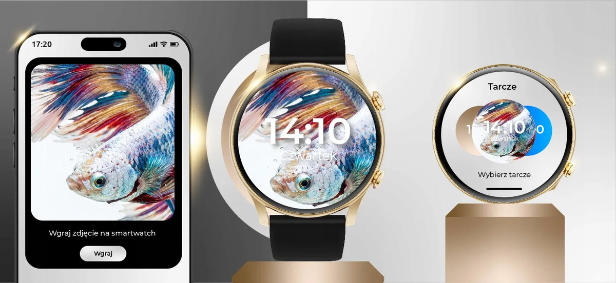 WonderWatch Mi7 Real Gold auksinės spalvos išmanusis laikrodis