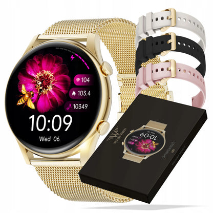 WonderWatch Mi7 Real Gold auksinės spalvos išmanusis laikrodis