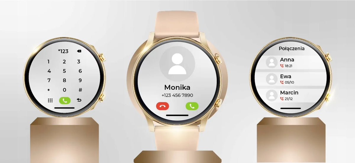 WonderWatch Mi7 Real Gold auksinės spalvos išmanusis laikrodis