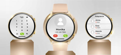 WonderWatch Mi7 Real Gold auksinės spalvos išmanusis laikrodis