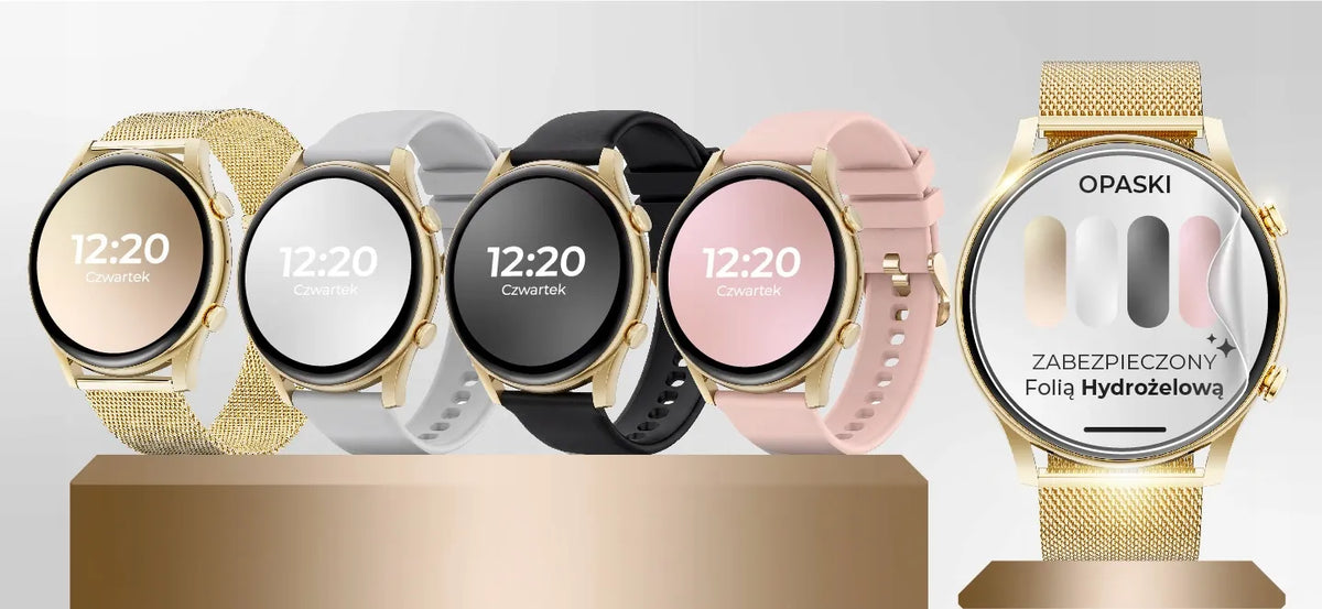 WonderWatch Mi7 Real Gold auksinės spalvos išmanusis laikrodis