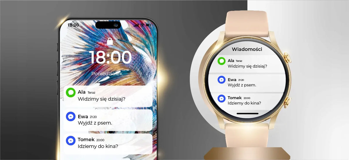 WonderWatch Mi7 Real Gold auksinės spalvos išmanusis laikrodis