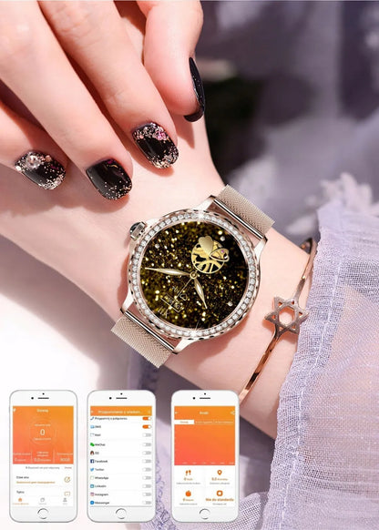 WonderWatch Nx19 Diamonds auksinis išmanusis laikrodis