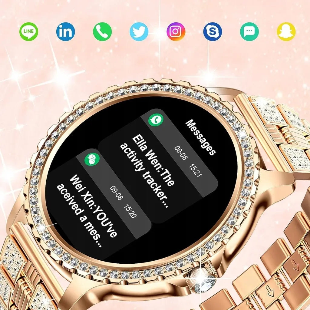 WonderWatch Nx19 Diamonds auksinis išmanusis laikrodis