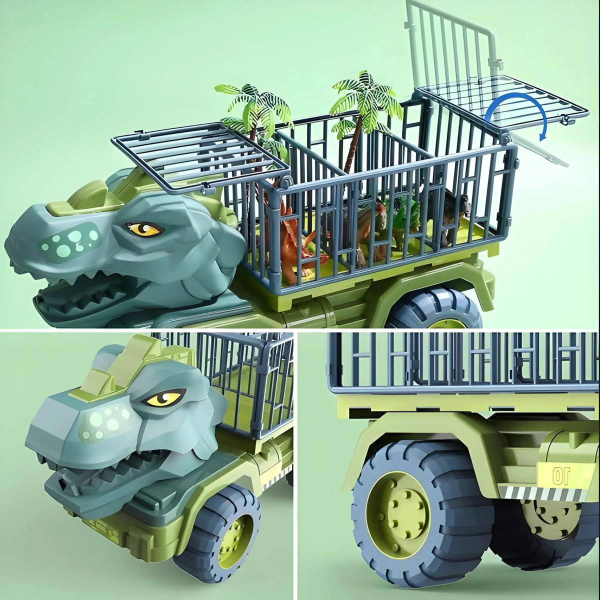 Woopie dinozaurų sunkvežimis-transporteris su figūrėlėmis