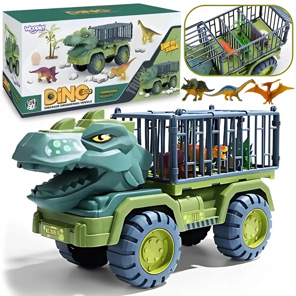 Woopie dinozaurų sunkvežimis-transporteris su figūrėlėmis