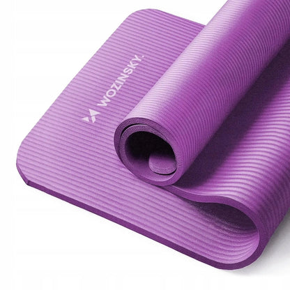 Wozinsky gimnastikos kilimėlis fitnesui, jogai ir pilatesui, NBR 1,5 cm, 183x61 cm, violetinis