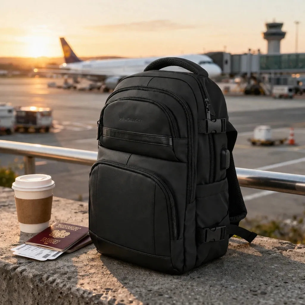 Wozinsky kelioninė kuprinė į lėktuvą, rankinis bagažas 40x25x20 cm, tinka Wizzair ir easyJet