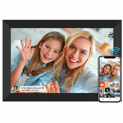 „Wozinsky“ skaitmeninis nuotraukų rėmelis 10,1″, jutiklinis IPS ekranas, „Frameo“, „Wi-Fi“, 32 GB, juodas