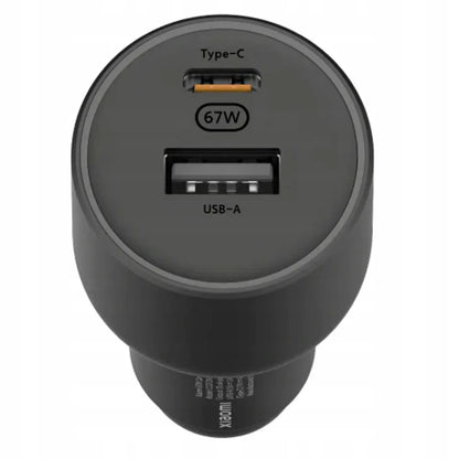 Xiaomi 67W automobilinis įkroviklis USB-A + Type-C