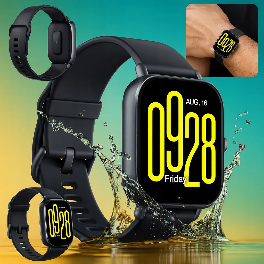 Xiaomi Redmi Watch 5 Active juodas vandeniui atsparus sportinis išmanusis laikrodis, skirtas vyrams ir moterims