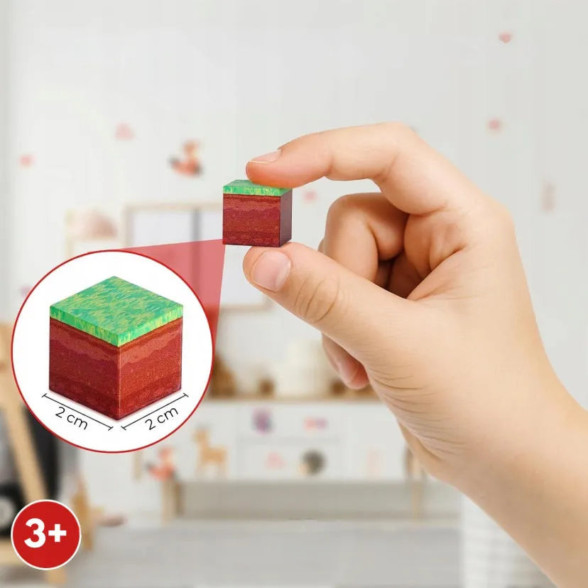 „XINLONGDIANZI“ magnetinės PIXELE kaladėlės, 315 vnt. su figūrėlėmis, TNT dėžė, didelis rinkinys