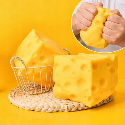 XXL antistresinis gniuždukas – didelis sūris, 10 cm, squishy žaislas