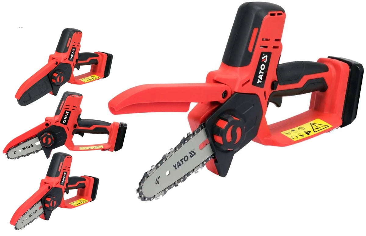 YATO YT-828136 18 V mini akumuliatorinis grandininis pjūklas, 10 cm, be akumuliatoriaus