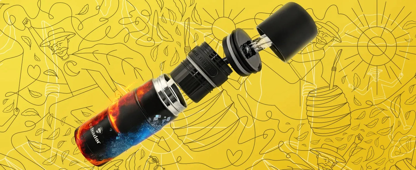 Yerbomos X Cebador ALL IN ONE 450ml – „viskas viename“ matero, termosas ir bombilla yerba mate
